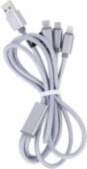 MaXlife 3in1 cable USB - Lightning+USB-C+microUSB