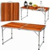 LEAN Folding Camping Table Adjustable Height