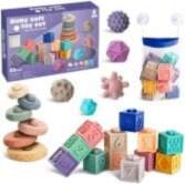 LEAN Toys Soft Rubber Educational Blocks