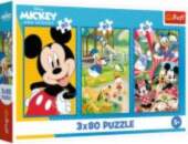 Trefl Puzzle - 3x80 - Mickey