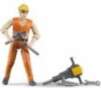 Bruder Construction worker with accessories (60020)