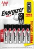 Energizer MAX AAA (LR03) 6pcs Baterijas