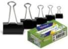 Forpus Binder Clips 41mm Black 12pcs