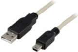 Deltaco Cable USB-A 2.0 Mini-USB-B