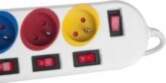 Maclean Power strip 5 socket with