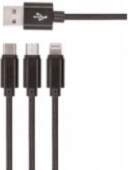 Setty 3in1 cable USB - Lightning+USB-C+microUSB