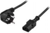 Deltaco Power cord angled CEE 7/