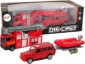 LEAN Toys Fire brigade vehicle set