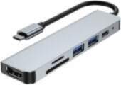 Tech-Protect V4 Type-C Multiport Silver Aksesuārs