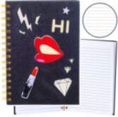 LEAN Notebook Lined Notebook Patches Lips