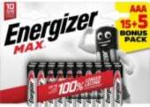 Energizer Max AAA 20pcs Baterijas