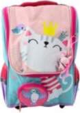 LEAN School Backpack White Cat Bag