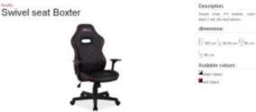 Boxter red spēļu krēsls