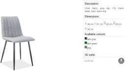 Alan auduma grey krēsls