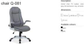 Q-081 grey krēsls