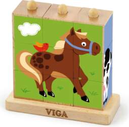Viga Stacking Cube Puzzle - Farm