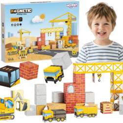 Woopie Magnetic Construction Cubes Construction Site