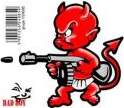 Auto uzlīme  "Devil with rifle&quot