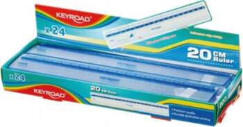 Caurspīdīgs lineāls 20 cm Keyroad