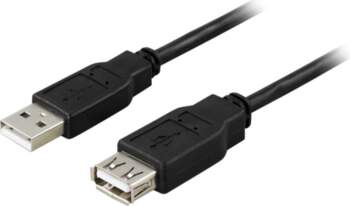 Deltaco, USB-A, 3 m
