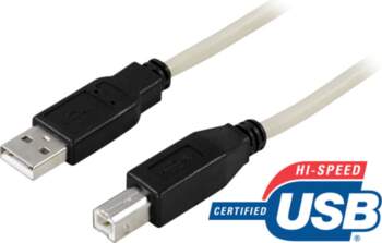 Deltaco, USB-A/USB-B, 0.5 m