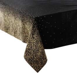 Melns galdauts Gold Leopard 140x240 cm