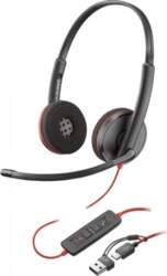 Poly Blackwire 3220 Usb-a/c austiņas, melnas