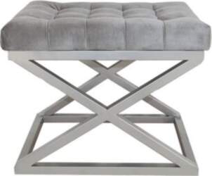 Pouffe Capraz - Silver, Grey