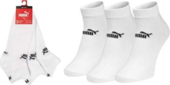 Puma Basic 3 pāri baltu potīšu