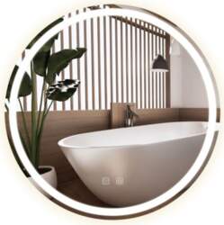 Spogulis BAS LED, hroms, 90 cm