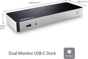 Startech.com dual monitor usb-c dokstacija