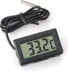 Digitālais LCD termometrs - melns