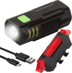 Led bicycle light set rear front