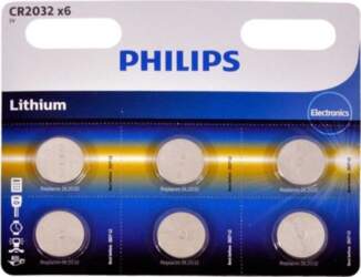 PHILIPS AKUMULATORS CR2032 X6