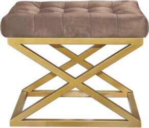 Pouffe Capraz - Gold, Brown