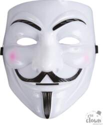 Sejas maska Anonymous, balta