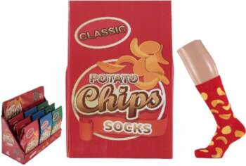 Unisex Zeķes dāvanu kastē Potato Chips