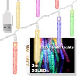 Ar USB darbināma lietus lāšu formas