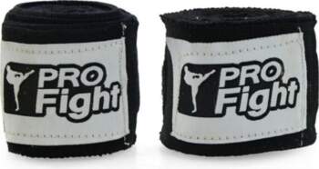 Boksa pārsēji PROFIGHT 4 m, melni