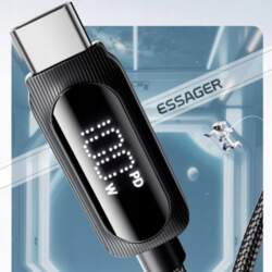 Essager Usb-c 100w 2m kabelis ar