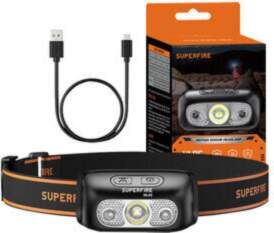 Headlamp Superfire HL05-E, 120lm, USB