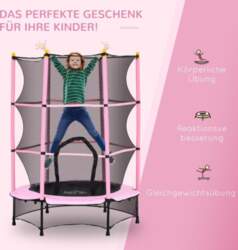 HOMCOM bērnu batuts Ø140 cm, batuts