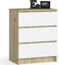 Kumode NORE K60 3, brūna/balta
