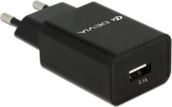Lādētājs Devia Smart (2.1A) melns