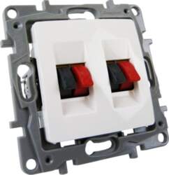 Legrand Niloe Dual Speaker Jack, White