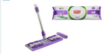 Mops ar FAIRY salvetēm