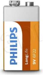 PHILIPS LongLife 9V/6F22 B1 baterijas
