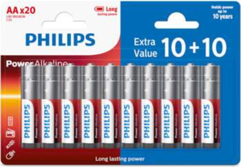 Philips LR6/AA elementi, 20 gab