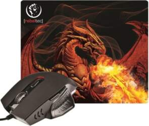 Rebeltec mouse + mouse pad RED