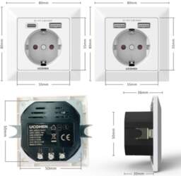 Ucomen usb sienas rozetes